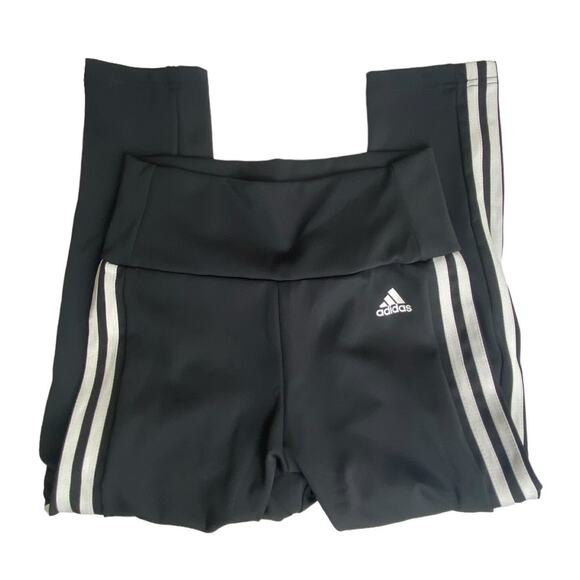 Adidas Three Stripe Cropped High Rise Leggings Like New Condition Size Small - Picture 8 of 8